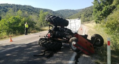 Tokat’ta traktör devrildi: 1 yaralı