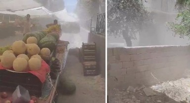 Urfa'da sıradan bir gün! Toz taşınımı değil bina yıkımı pazarı toz altında bıraktı