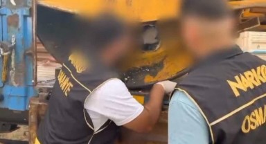 Asfalt silindirinde uyuşturucu sevkiyatı