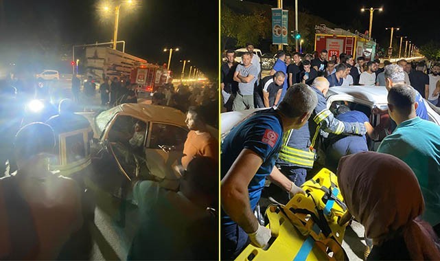 Elazığ'da iki araç kafa kafaya çarpıştı! Yaralılar var