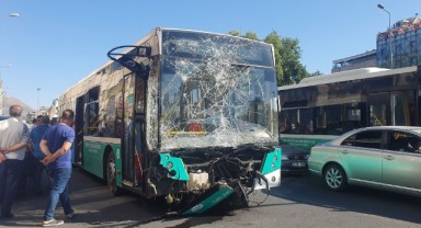Freni patlayan halk otobüsü dehşet saçtı: 4 yaralı