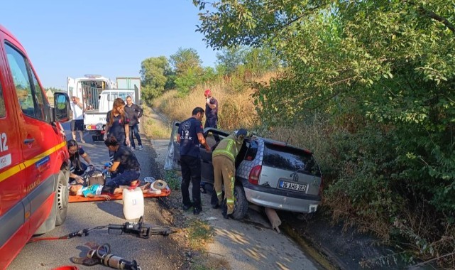 Kanala uçan otomobilin kadranı takılı kaldı! 1 ölü, 3 yaralı