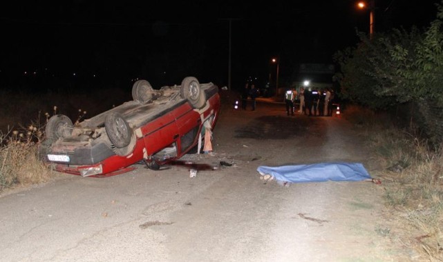 Kontrolden çıkan otomobil takla attı: 1 ölü