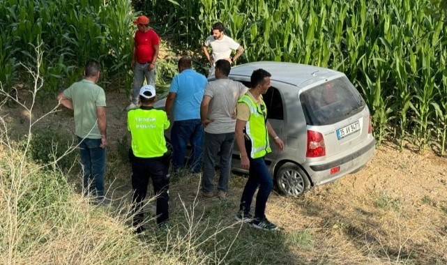 Konya’da otomobil şarampole uçtu: 2 yaralı