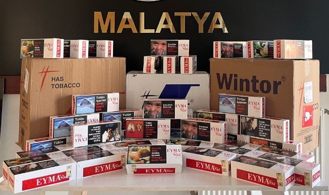 Malatya'da çok sayıda kaçak makaron ele geçirildi