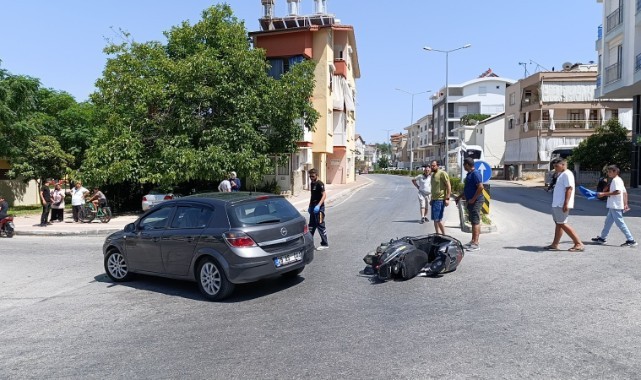 Otomobil ile motosiklet çarpıştı: 1 yaralı