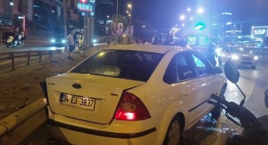 Otomobil motosiklete çarptı: 1 ağır yaralı