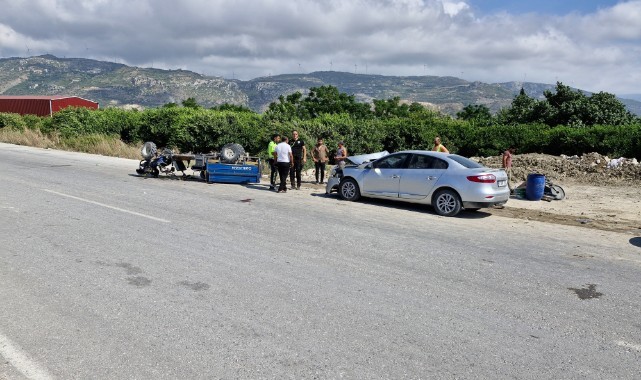Patpat ile otomobil çarpıştı: 2 yaralı