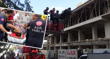 Şanlıurfa'da inşaatta çalışırken düşen işçiyi itfaiye kurtardı