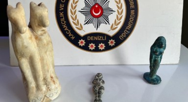 Tarihi eseri satmaya çalışan 2 şüpheli yakalandı