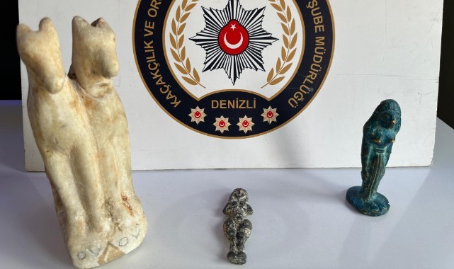 Tarihi eseri satmaya çalışan 2 şüpheli yakalandı