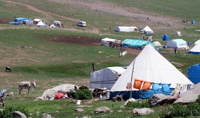 Urfalı göçerler, Erzurum yaylalarının bereketinden faydalanıyor