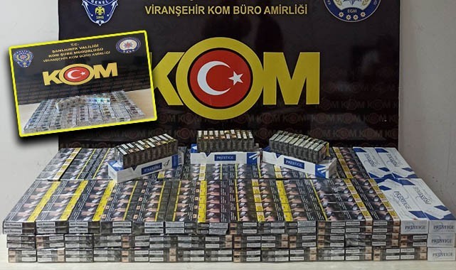 Viranşehir'de yüzlerce kaçak sigara ele geçirildi: 2 gözaltı