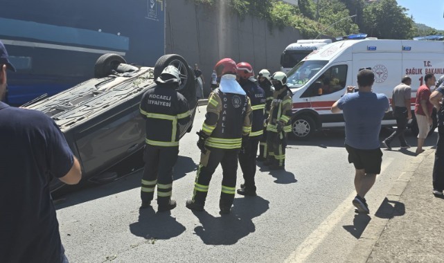 Çalışır vaziyetteki otomobil Karayolu'na uçtu