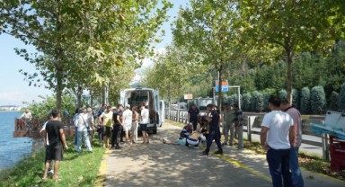 Elektrikli bisiklet denize uçtu: 3 kişi yaralandı