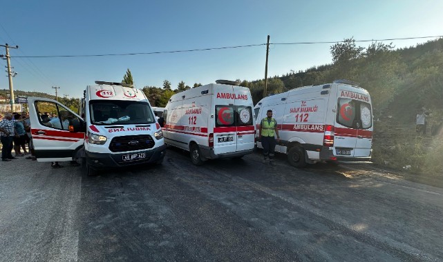 İşçi servisi ile itfaiye aracı çarpıştı: 8 yaralı