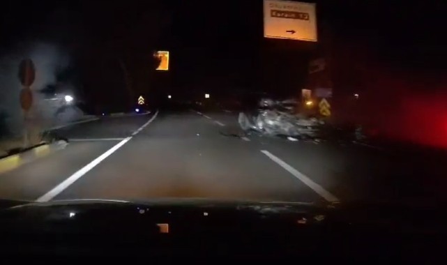 Kamyon ile otomobil çarpıştı: 1 ölü, 1 ağır yaralı