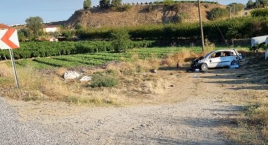Kontrolden çıkan araç takla attı: 2 yaralı