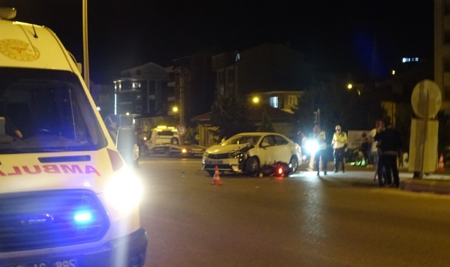 Otomobil ile motosiklet çarpıştı: 5 yaralı