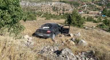 Otomobil şarampole devrildi: 1 yaralı