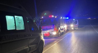 Şarampole yuvarlanan araçta iki kişi yaralandı