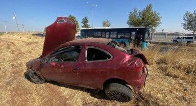 Sürücüsünün kontrolünden çıkan otomobil takla attı: 1 yaralı