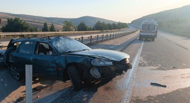 Takla atan otomobilde 3 kişi yaralandı