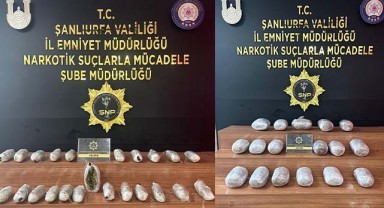 Urfa polisinden büyük başarı! 29 kilo skunk ele geçirildi