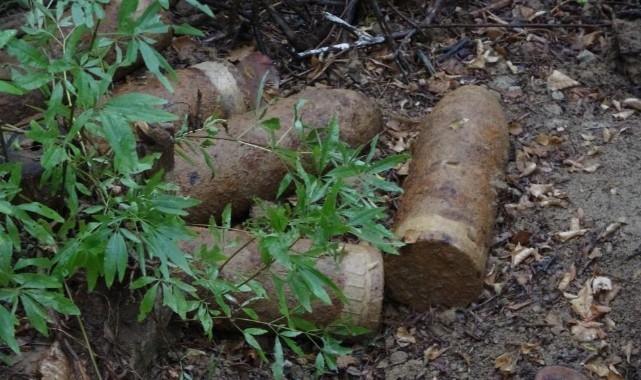 Çanakkale'de 109 yıllık 18 top mermisi bulundu