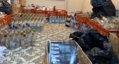 İzmir'de kaçak alkol operasyonu