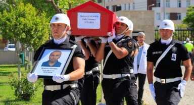 Kalp krizi sonucu hayatını kaybeden polis memuru son yolculuğuna uğurlandı