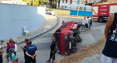 Koçarlı’da kamyonet devrildi: 1 yaralı