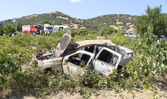 Kontrolden çıkan araç tarlaya uçtu: 1’i ağır 5 yaralı