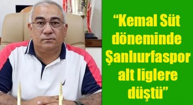 Şanlıurfaspor Başkanı Küçük’ten Kemal Süt’e cevap: “Takımı kimseye emanet edemeyiz”