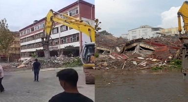 Siverek'te ağır hasarlı binalar yıkılmaya devam ediyor!