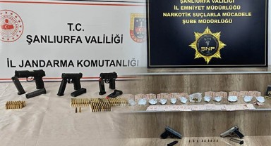 Siverek'te silah ve uyuşturucu ele geçirildi