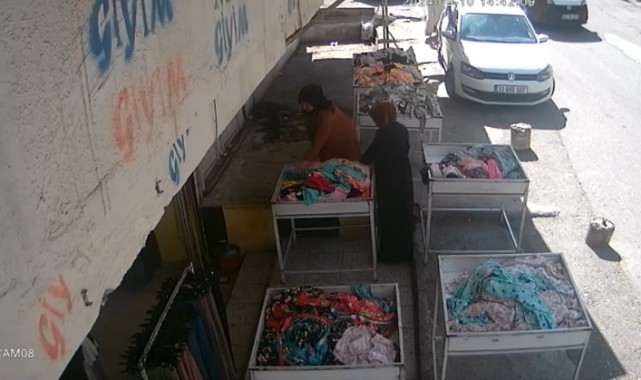 Urfa'da mağazadaki hırsızlık kaydedildi