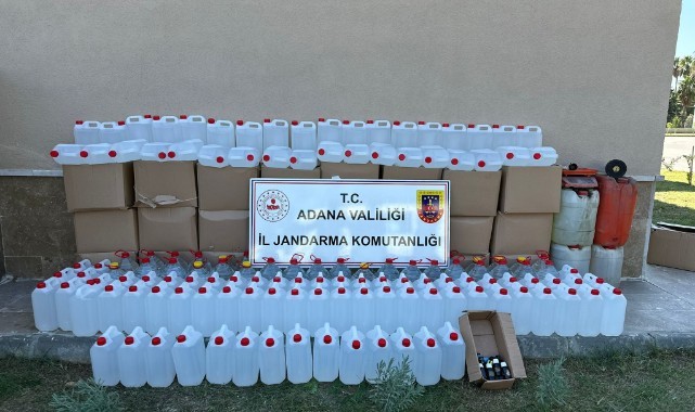 Adana'da çok sayıda kaçak alkol ele geçirildi