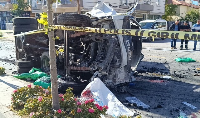 Freni patlayan kamyonet dehşet saçtı: 1 ölü, 1'i ağır 6 yaralı