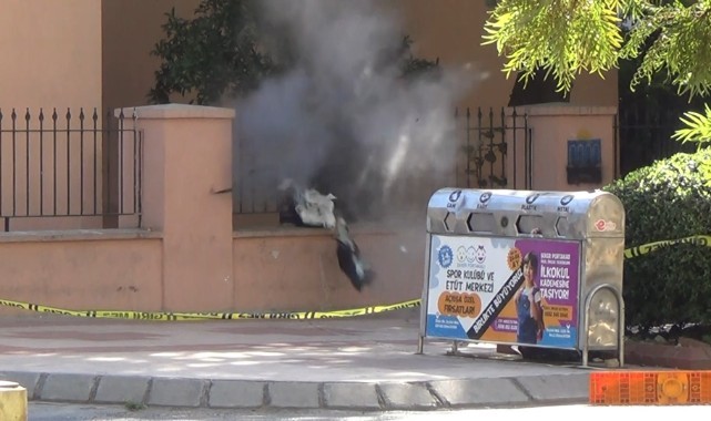 Fünye ile patlatılan çantadan maske çıktı
