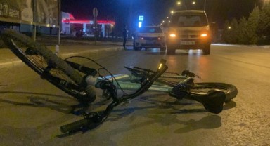 Hafif ticari araçla bisiklet çarpıştı: 1 yaralı