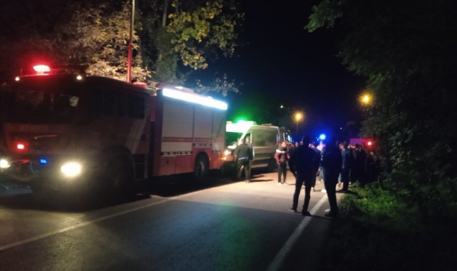 Kamyondan devrilen tomruklar otomobilin üzerine devrildi: 1 ölü