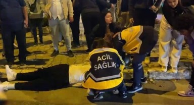 Kırmızı ışıkta geçen otomobil yayaya çarptı