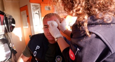 Maçta polise yumruklu saldırı: 1 polis yaralandı