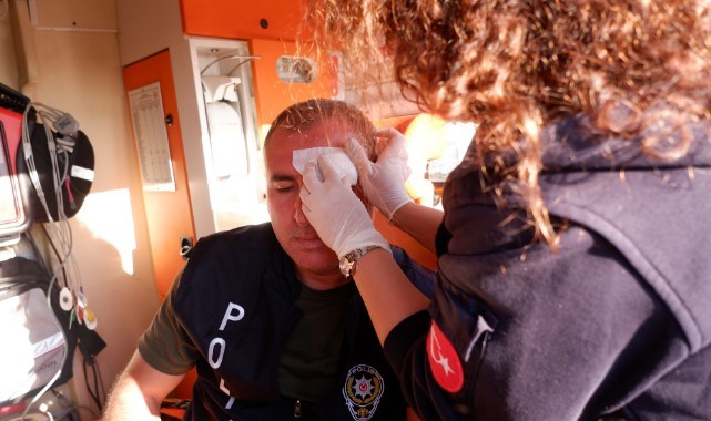 Maçta polise yumruklu saldırı: 1 polis yaralandı