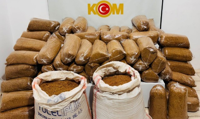 Samsun'da kilolarca kaçak tütün ele geçirildi