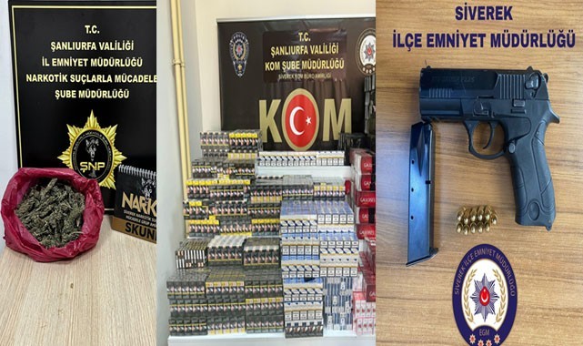 Siverek'te 2 haftalık asayiş ve narkotik denetimi gerçekleşti