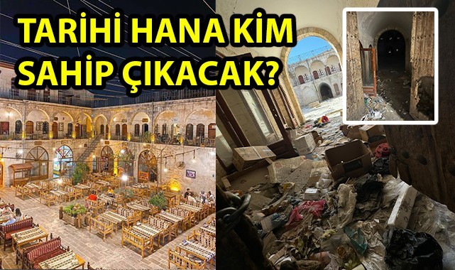Urfa'nın tarihi hanı madde bağımlılarının yuvası haline döndü!
