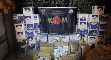 Aksaray'da kaçak sigara ve tütün operasyonu