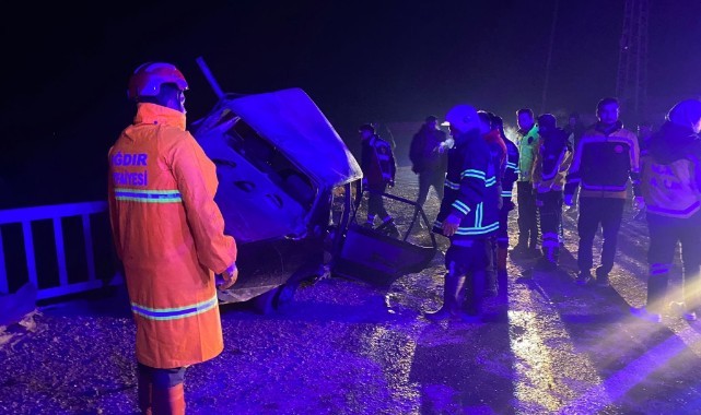 Iğdır’da zincirleme trafik kazası: 2 yaralı